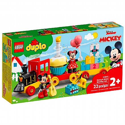 Brinquedo - LEGO DUPLO - O Trem de Aniversário do Mickey e da Minnie - 10941