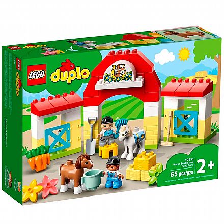 Brinquedo - LEGO Duplo - Estábulo de Cavalos e Pôneis - 10951