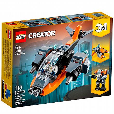 Brinquedo - LEGO Creator 3 Em 1 - Ciberdrone - 31111