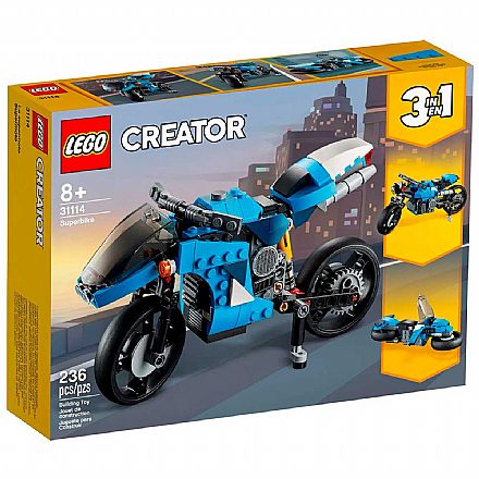 Brinquedo - LEGO Creator 3 Em 1 - Supermoto - 31114