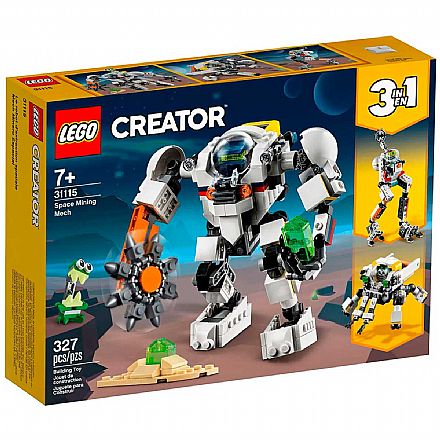 Brinquedo - LEGO Creator 3 Em 1 - Robô de Mineração Espacia - 31115