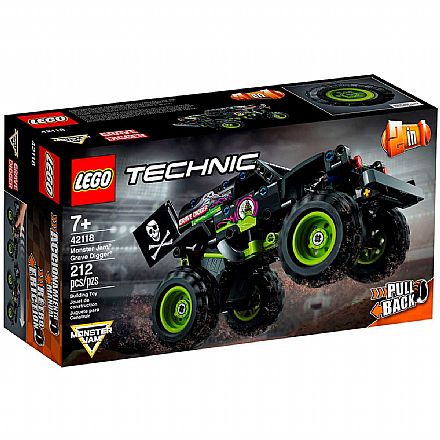 Brinquedo - LEGO Technic 2 em 1 - Monster Jam® Grave Digger® - 42118