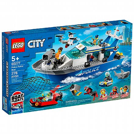 Brinquedo - LEGO City - Barco da Patrulha da Polícia - 60277