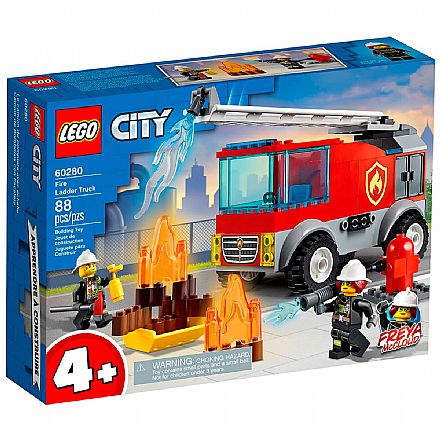 Brinquedo - LEGO City - Caminhão dos Bombeiros com Escada - 60280
