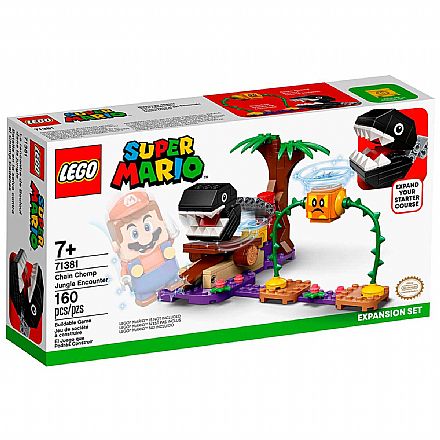 Brinquedo - LEGO Super Mario™ - Confronto na Selva com a Corrente Dentada - Pacote de Expansão - 71381