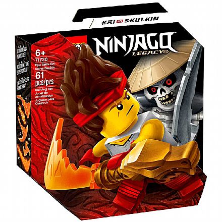 Brinquedo - LEGO Ninjago - Conjunto de Combate Épico - Kai vs Skulkin - 71730