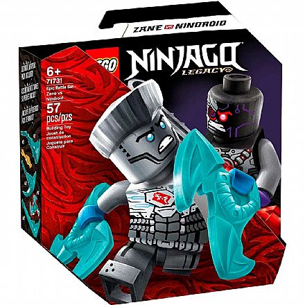 Brinquedo - LEGO Ninjago - Conjunto de Combate Épico - Zane vs Nindroid - 71731