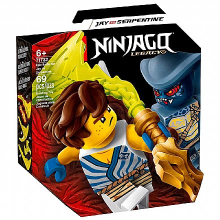 Brinquedo - LEGO Ninjago - Conjunto de Combate Épico - Jay vs Serpentine - 71732