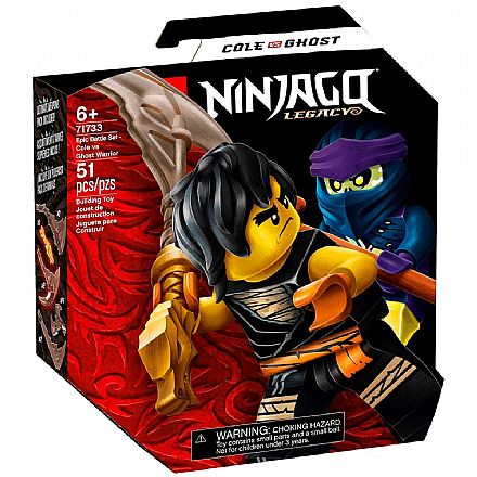 Brinquedo - LEGO Ninjago - Conjunto de Combate Épico - Cole vs Guerreiro Fantasma - 71733