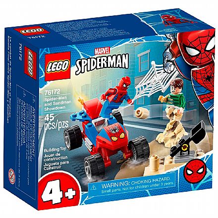 Brinquedo - LEGO Super Heroes Marvel - Confronto do Homem-Aranha e do Homem-Areia - 76172