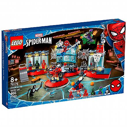 Brinquedo - LEGO Super Heroes Marvel - Ataque ao Abrigo do Homem Aranha - 76175