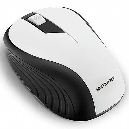 Mouse - Mouse sem Fio Multilaser MO216 - 1200dpi - Preto e Branco