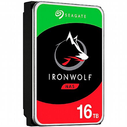 HD (Disco Rígido) - HD 16TB NAS SATA - 7200RPM - 256MB Cache - Seagate IronWolf - ST16000VN001