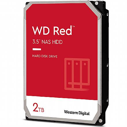 HD (Disco Rígido) - HD 2TB NAS SATA - 5400RPM - 64MB Cache - Western Digital RED - WD20EFAX