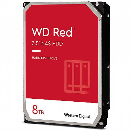 HD (Disco Rígido) - HD 8TB NAS SATA - 5400RPM - 256MB Cache - Western Digital RED - WD80EFAX