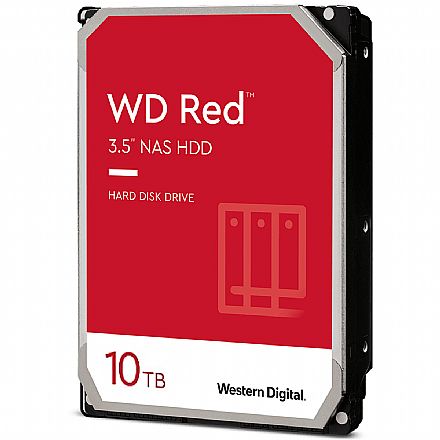 HD (Disco Rígido) - HD 10TB NAS SATA - 5400RPM - 256MB Cache - Western Digital RED - WD101EFAX