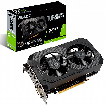 Placa de Vídeo - GeForce GTX 1650 4GB GDDR6 128bits - Asus TUF Gaming OC Edition TUF-GTX1650-O4GD-GAMING