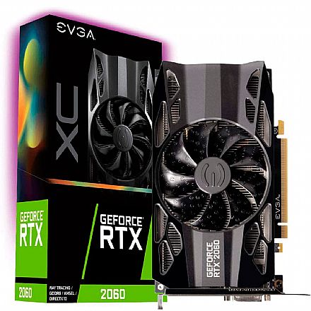 Placa de Vídeo - GeForce RTX 2060 6GB GDDR6 192bits - EVGA XC Gaming 06G-P4-2063-KR - Selo LHR