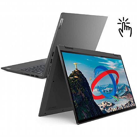 Notebook - Notebook Lenovo IdeaPad Flex 5i 2 em 1 - Intel i3 1005G1, RAM 4GB, SSD 128GB, Tela 14" Touch Full HD, Windows 10 - 81WS0003BR