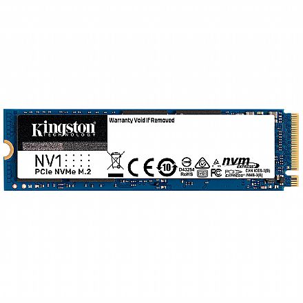 SSD - SSD M.2 500GB Kingston NV1 SNVS/500G - NVMe - Leitura 2100Mb/s Gravação 1700MB/s