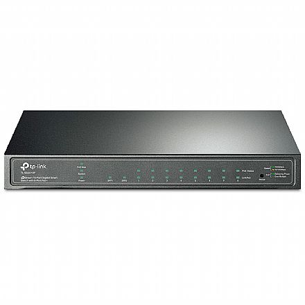 Rede Switch - Switch 8 Portas TP-Link TL-SG2210P - Gigabit PoE+ - 2 Portas SFP - Gerenciável L2+ - JetStream - Omada SDN