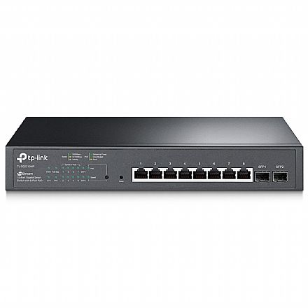 Rede Switch - Switch 8 Portas TP-Link TL-SG2210MP - Gigabit PoE+- 2 Portas SFP - Gerenciável L2+ - JetStream - Omada SDN