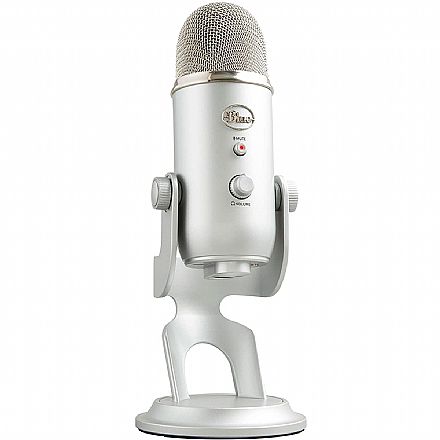Acessorios de som - Microfone Condensador Logitech Blue Yeti - USB - Prata - 988-000103