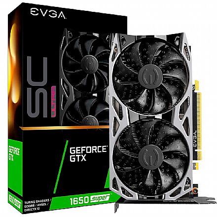 Placa de Vídeo - GeForce GTX 1650 Super 4GB GDDR6 128bits - EVGA SC Ultra Gaming - 04-P4-1357-KR