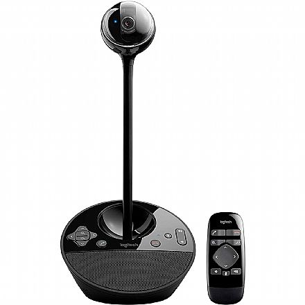 Webcam - Web Câmera Logitech BCC950 - Videoconferência em HD 720p - Viva-voz - Controle Portátil - 960-000866