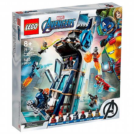 Brinquedo - LEGO Super Heroes Marvel - Combate na Torre dos Vingadores - 76166