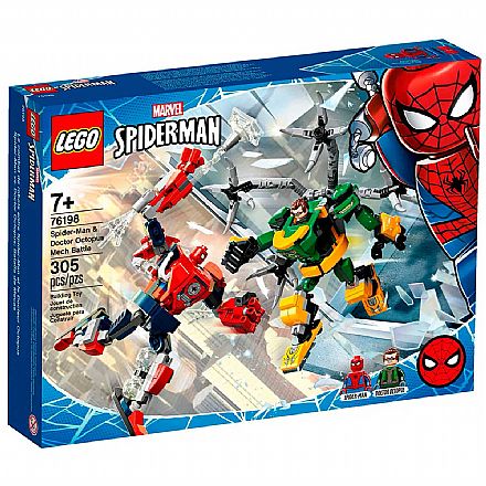 Brinquedo - LEGO Super Heroes Marvel - Combate de Robôs: Homem-Aranha e Doutor Octopus - 76198
