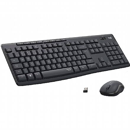 Kit Teclado e Mouse - Kit Teclado e Mouse sem Fio Logitech MK295 Silent Touch - ABNT2 - 920-009793