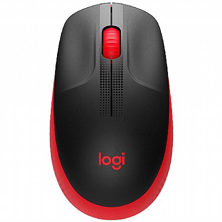 Mouse - Mouse sem Fio Logitech M190 - 1000dpi - Preto e Vermelho - 910-005904