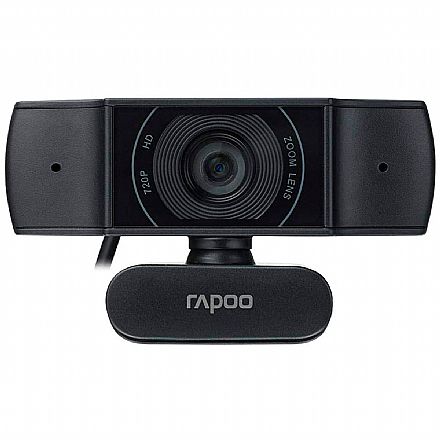 Webcam - Web Câmera Rapoo C200 - Vídeochamadas em HD 720p - com Microfone - RA015