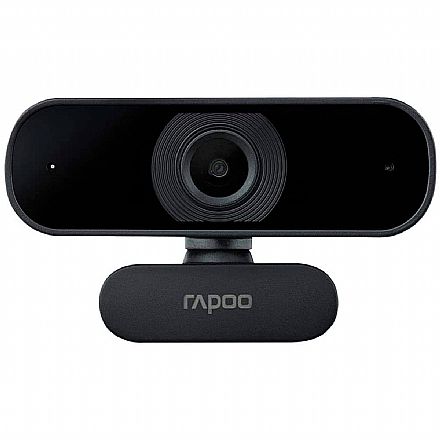 Webcam - Web Câmera Rapoo C260 - Vídeochamadas em Full HD 1080p - com Microfone - Auto Foco - RA021