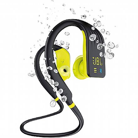 Fone de Ouvido - Fone de Ouvido Esportivo Bluetooth Intra-Auricular JBL Endurance Dive - À Prova D`água - com MP3 player - Preto e Amarelo - JBLENDURDIVEBNL