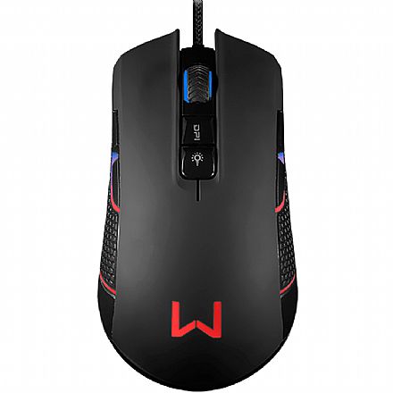 Mouse - Mouse Gamer Multilaser Warrior Perseu - 4000dpi - RGB - 9 Botões Programáveis - MO275