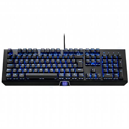 Teclado - Teclado Mecânico Gamer Multilaser Warrior Kane - ABNT2 - LED Azul - Switch Marrom - TC236