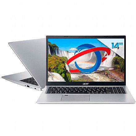 Notebook - Notebook Acer Aspire A514-53-31PN - Intel i3 1005G1, RAM 12GB, SSD 128GB, Tela 14", Windows 10