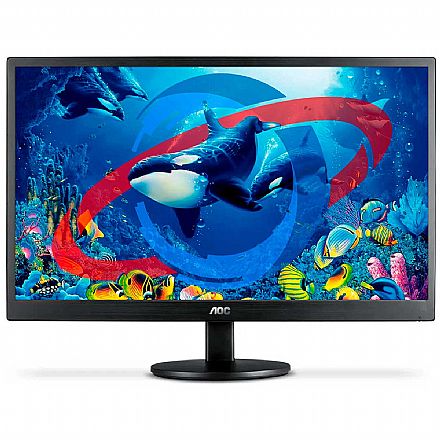 Monitor - Monitor 23.6" AOC M2470SWH2 - Full HD - Suporte VESA - HDMI/VGA