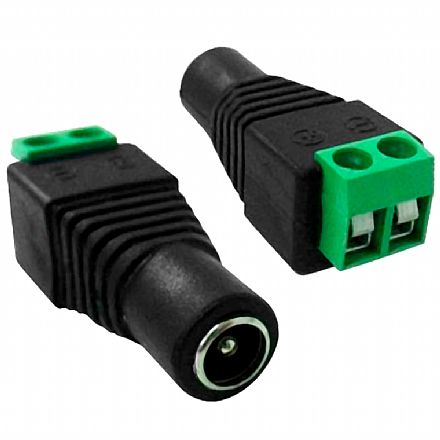 Segurança CFTV - Plug Conector P4 Femea com Borne