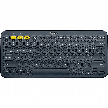 Teclado - Teclado sem Fio Logitech K380 - Bluetooth - para computador, tablet e telefone - Padrão US - Preto - 920-007564