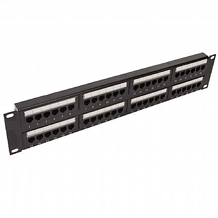 Acessórios para rede - Patch Panel 48 portas Cat 6e - Seclan WT-2178C-110-48P