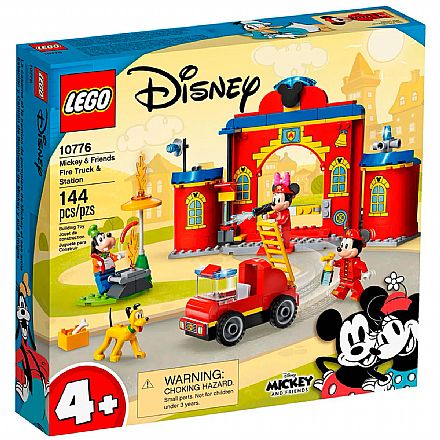 Brinquedo - LEGO Disney - Caminhão e Quartel de Bombeiros do Mickey e Amigos - 10776