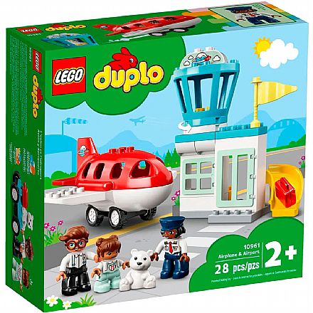 Brinquedo - LEGO DUPLO - Avião e Aeroporto - 10961
