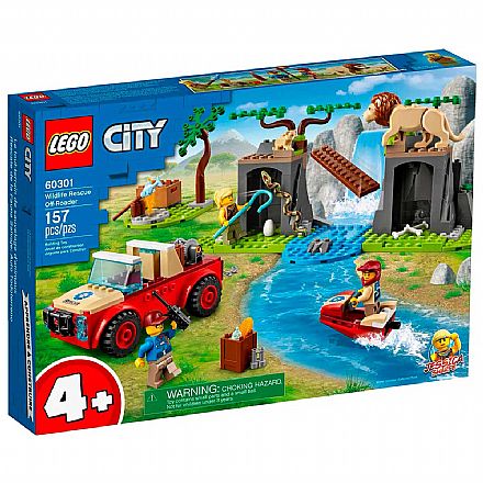 Brinquedo - LEGO City Wildlife - Off-Roader para Salvar Animais Selvagens - 60301