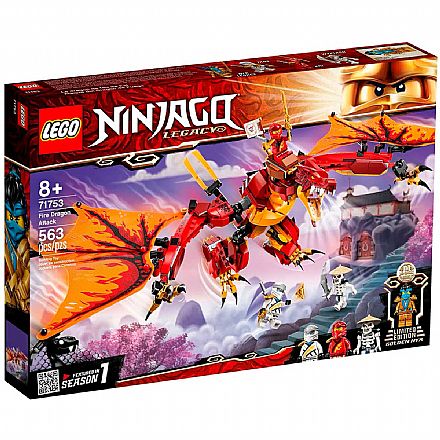 Brinquedo - LEGO Ninjago - Ataque do Dragão do Fogo - 71753