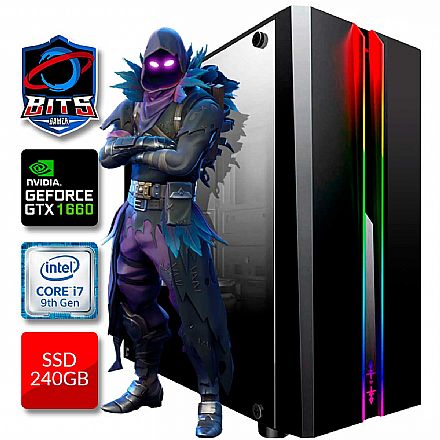 Computador Gamer - PC Gamer Bits 2022 - Intel i7 9700KF, 8GB, SSD 240GB, GeForce GTX 1660