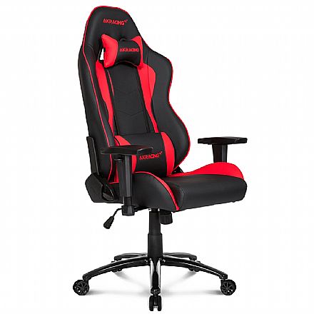 Cadeiras - Cadeira Gamer AKRacing Nitro - Encosto Reclinável 180° - Construção em Aço - Preta e Vermelha - 10029-2