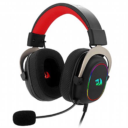 Fone de Ouvido - Headset Gamer Redragon Zeus X H510-RGB - 7.1 Surround - Controle de Volume e Microfone - RGB - USB